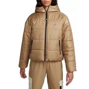 XS Nike Sportswear Therma-FIT Repel Hooded Jacket Dark Driftwood/Safety Orange